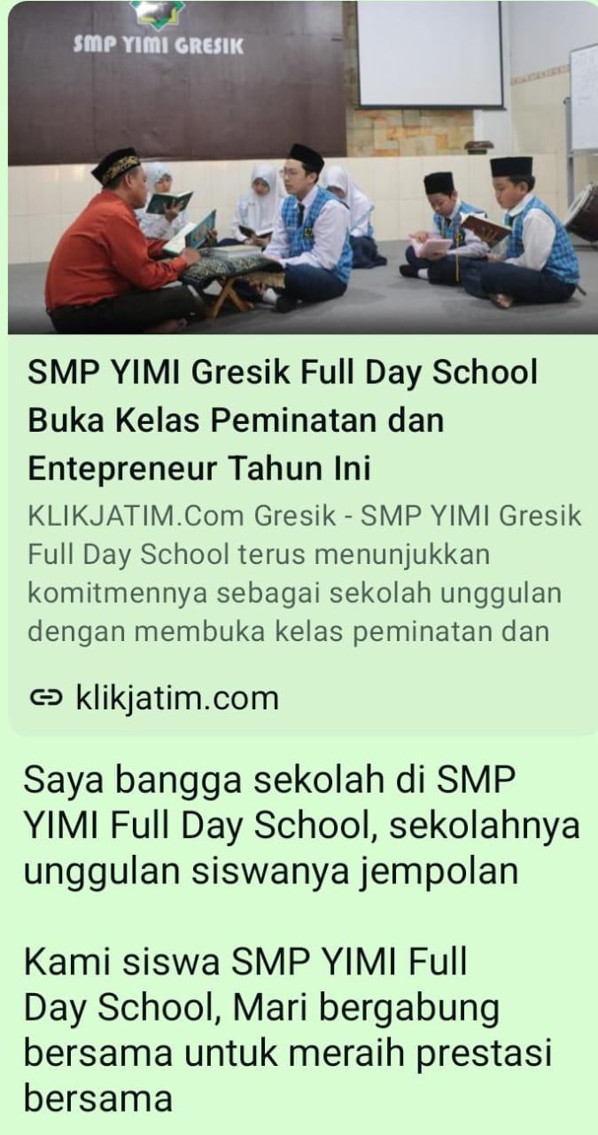 SMP YIMI Buka Kelas Peminatan